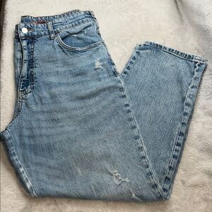 ANTHROPOLOGIE PILCRO 31 Mid-Rise Slim Western Boyfriend Distressed Jeans